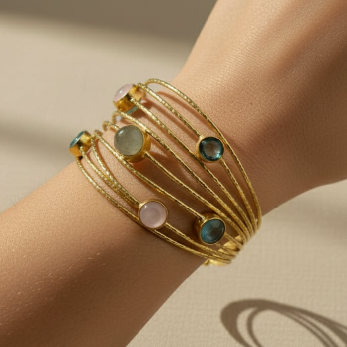 The Aegean Sea Multi-Stone Cuff