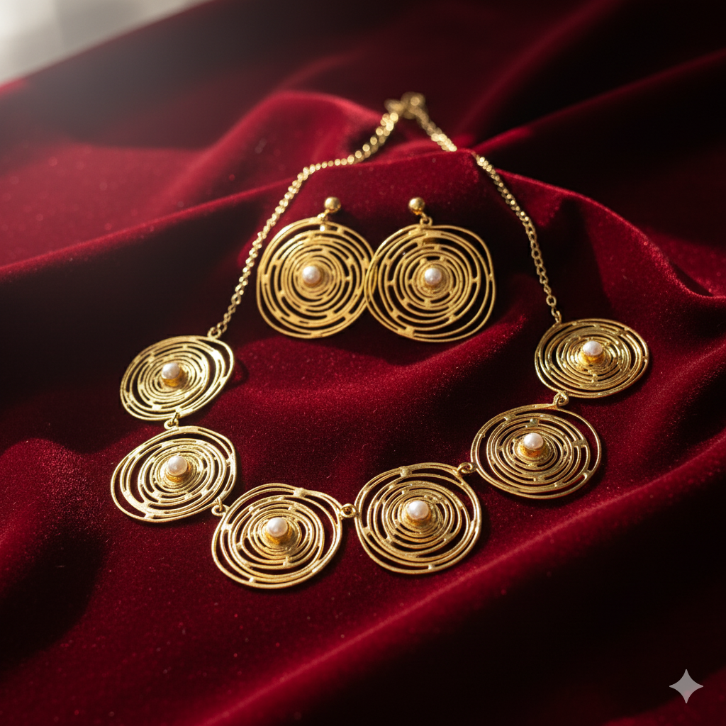 The Labyrinth Pearl Necklace Set