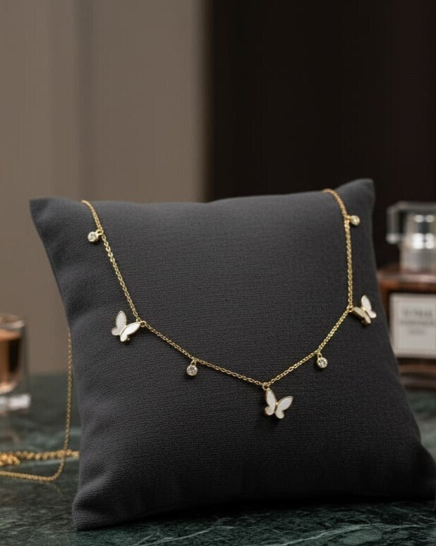 Gold Butterfly Charm Bracelet