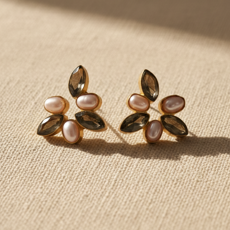 Opaline Petal Cluster Earrings